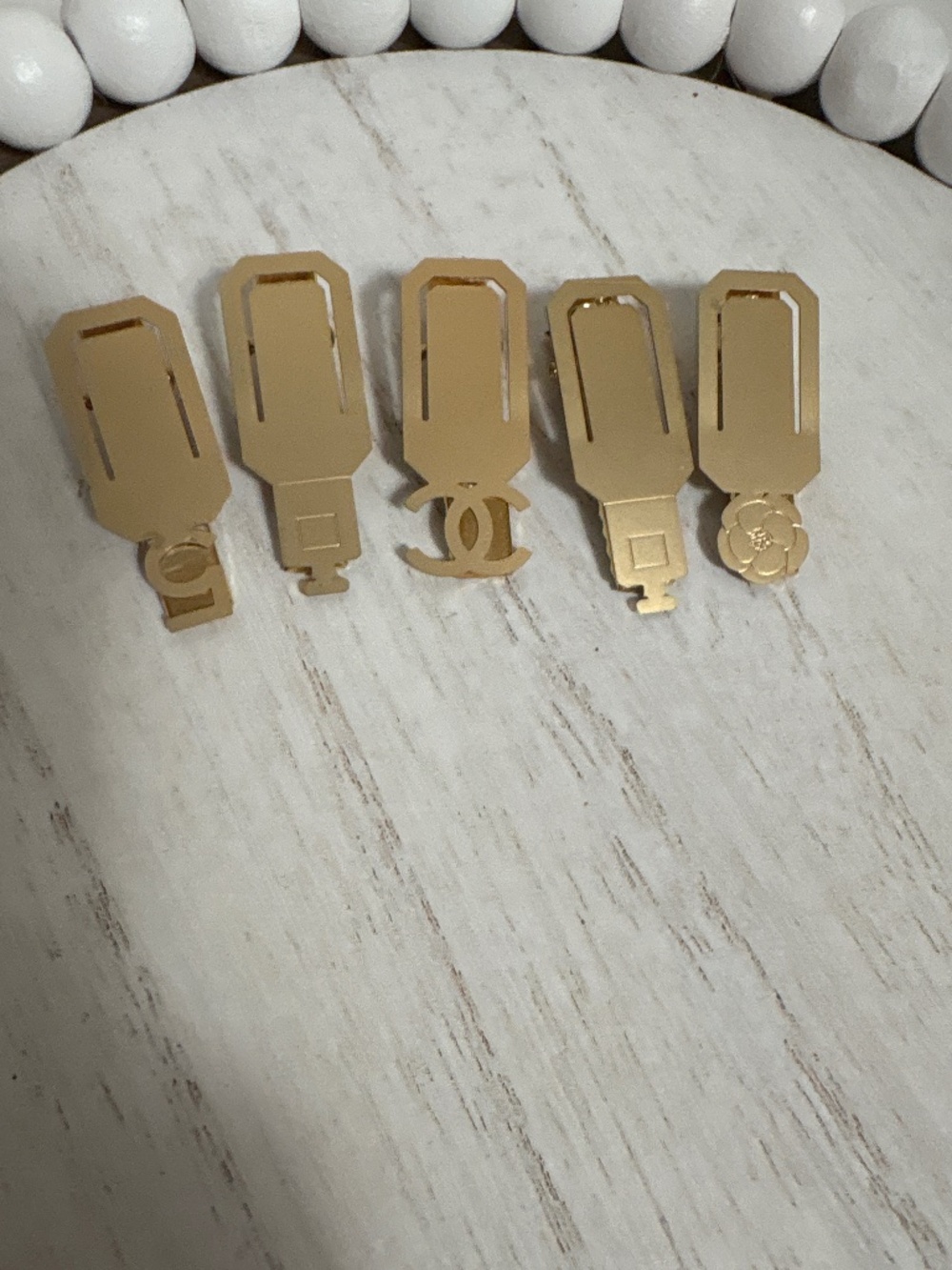 Chanel mini hair clips